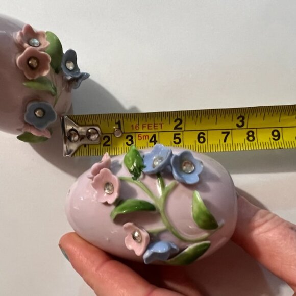 Vintage Japanese Floral Egg S&P Shakers RARE - Picture 2 of 16
